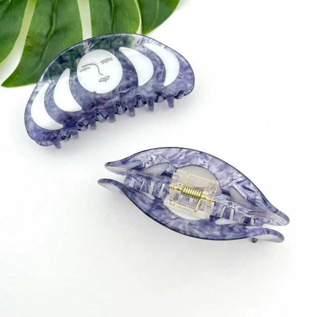 The Diva Soap Hair Claw: Blue Half Moon – ESSE Purse Museum & Store