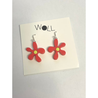 Woll Earrings: Amoeba Flower Earrings | Small On Earhook-ESSE Purse Museum & Store