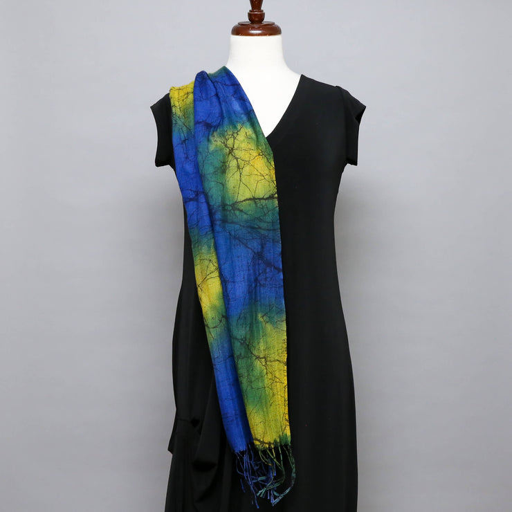 Cathayana Scarf: Batik Dyed Wool-ESSE Purse Museum & Store