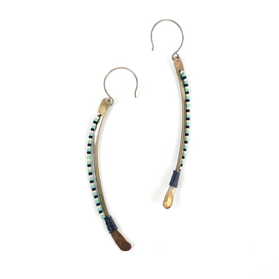 Olivia de Soria Earrings: Forged Tribal Line-ESSE Purse Museum & Store