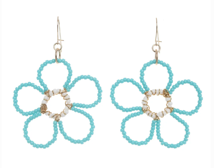 Anne Woodman Jewelry: Beaded Flower Earrings