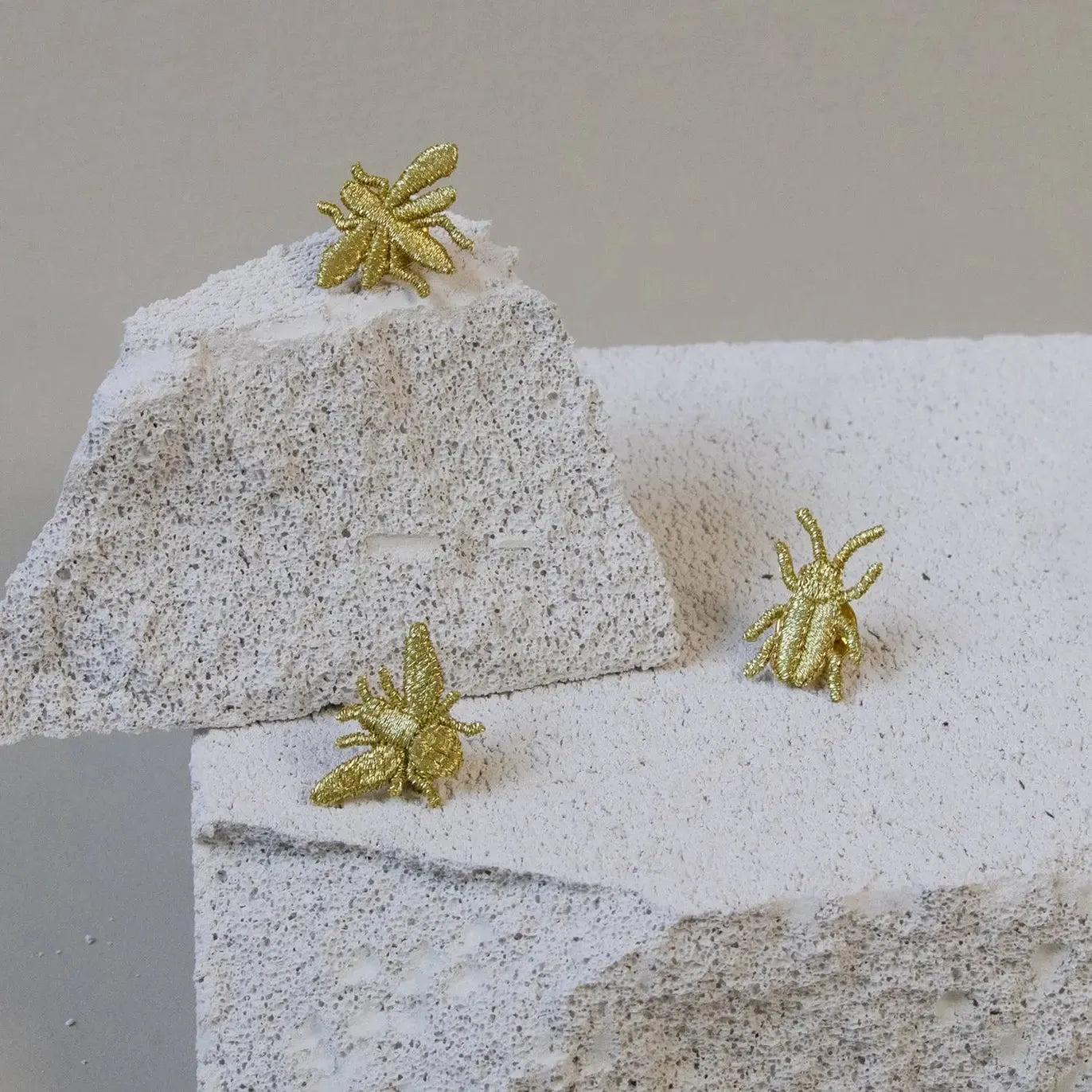 Botanopia USA Embroidered Brooch: Golden Bugs