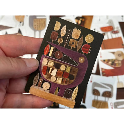Bunny With A Toolbelt Playing Cards: Reclaimed Wood Bird Sculptures-ESSE Purse Museum & Store