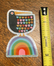 Bunny With A Toolbelt Sticker: Blackbird on a Rainbow-ESSE Purse Museum & Store