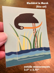 Bunny With A Toolbelt Sticker: Marsh Bird- Kiss Cut-ESSE Purse Museum & Store
