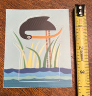 Bunny With A Toolbelt Sticker: Marsh Bird- Kiss Cut-ESSE Purse Museum & Store
