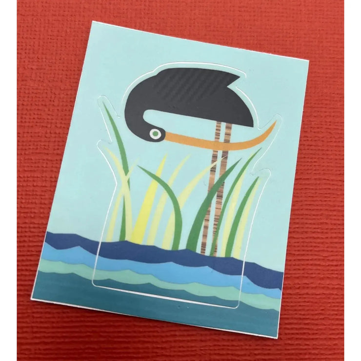 Bunny With A Toolbelt Sticker: Marsh Bird- Kiss Cut-ESSE Purse Museum & Store