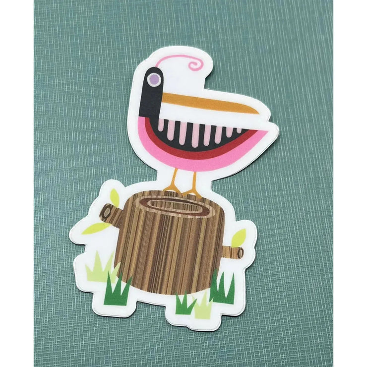 Bunny With A Toolbelt Sticker: Pink Bird-ESSE Purse Museum & Store