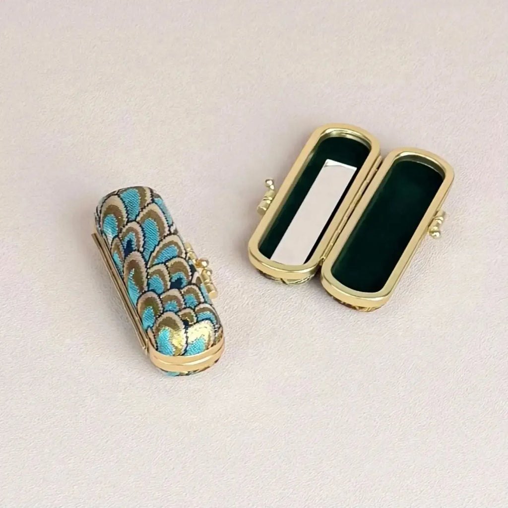 Cathayana: Lipstick Holder, Feather Patterns-ESSE Purse Museum & Store