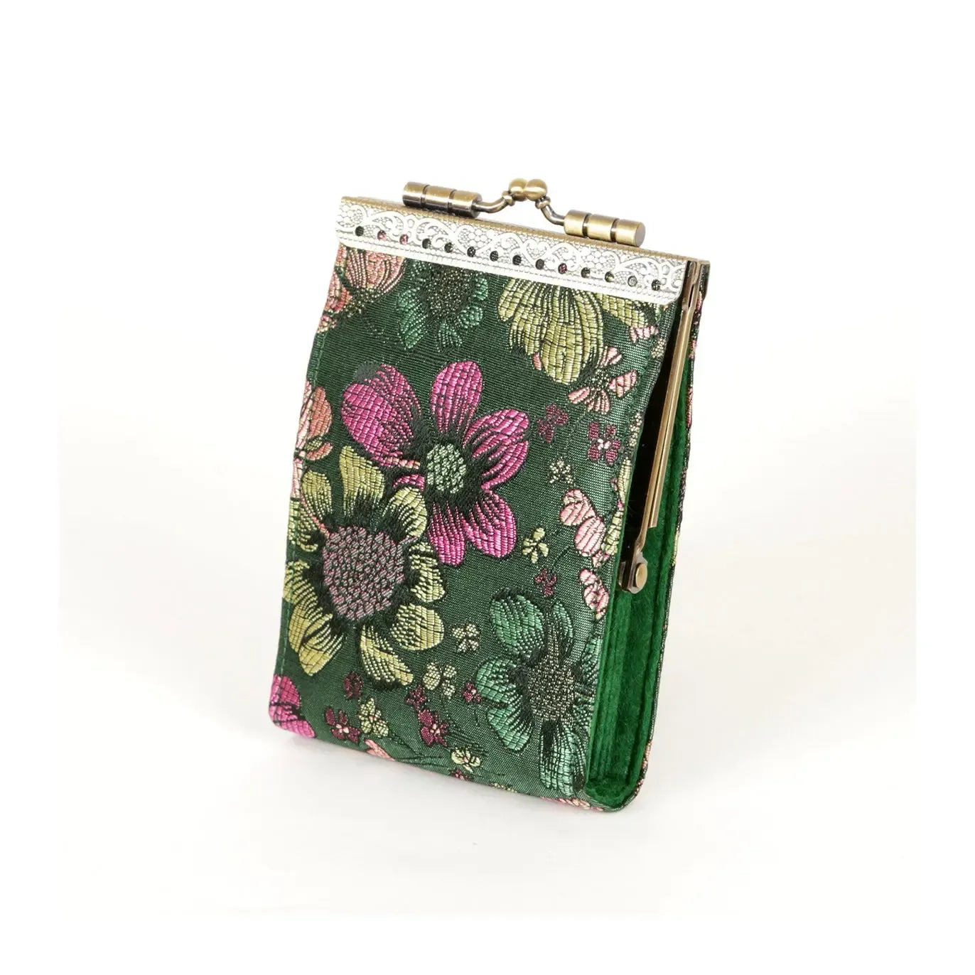 Cathayana Wallet: RFID Large Floral Brocade