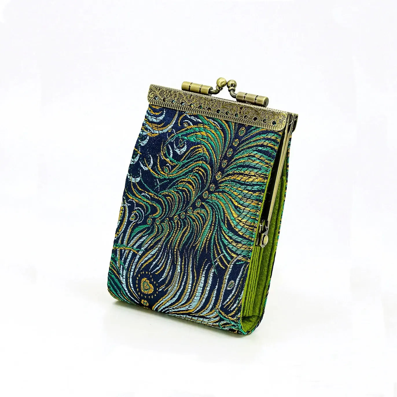 Cathayana Wallet: RFID Peacock Card Holder