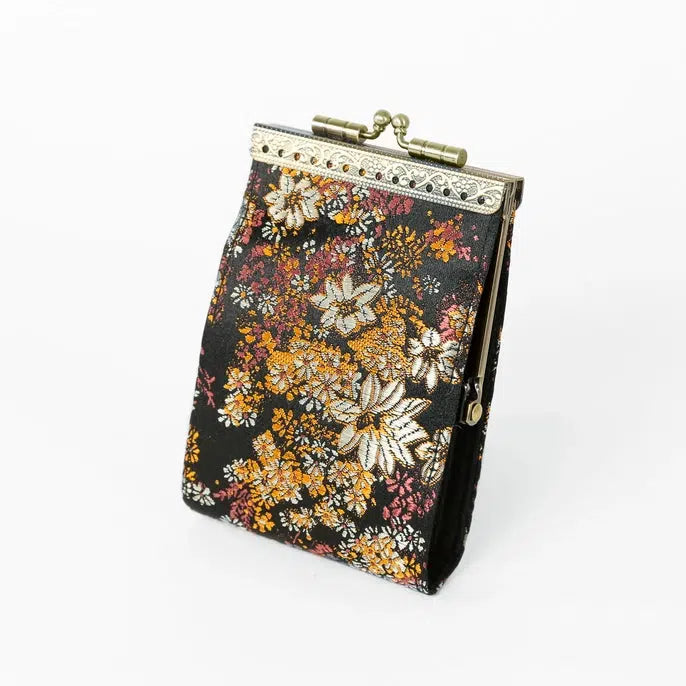 Cathayana Wallet: RFID Small Floral Card Holder-ESSE Purse Museum & Store