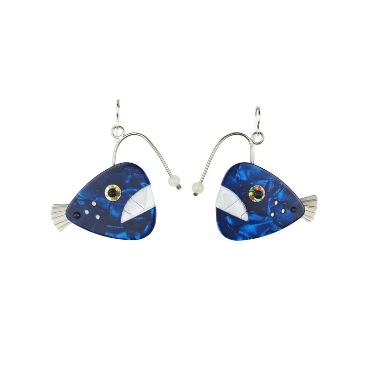 Chickenscratch Earrings: Angler Fish-ESSE Purse Museum & Store