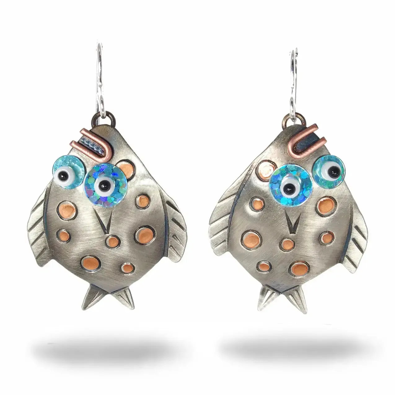Chickenscratch Earrings: Flounder