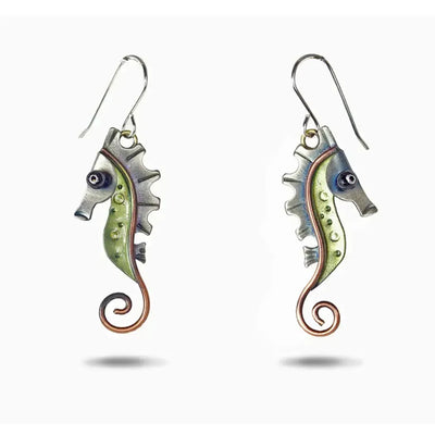 Chickenscratch Earrings: Seahorse-ESSE Purse Museum & Store