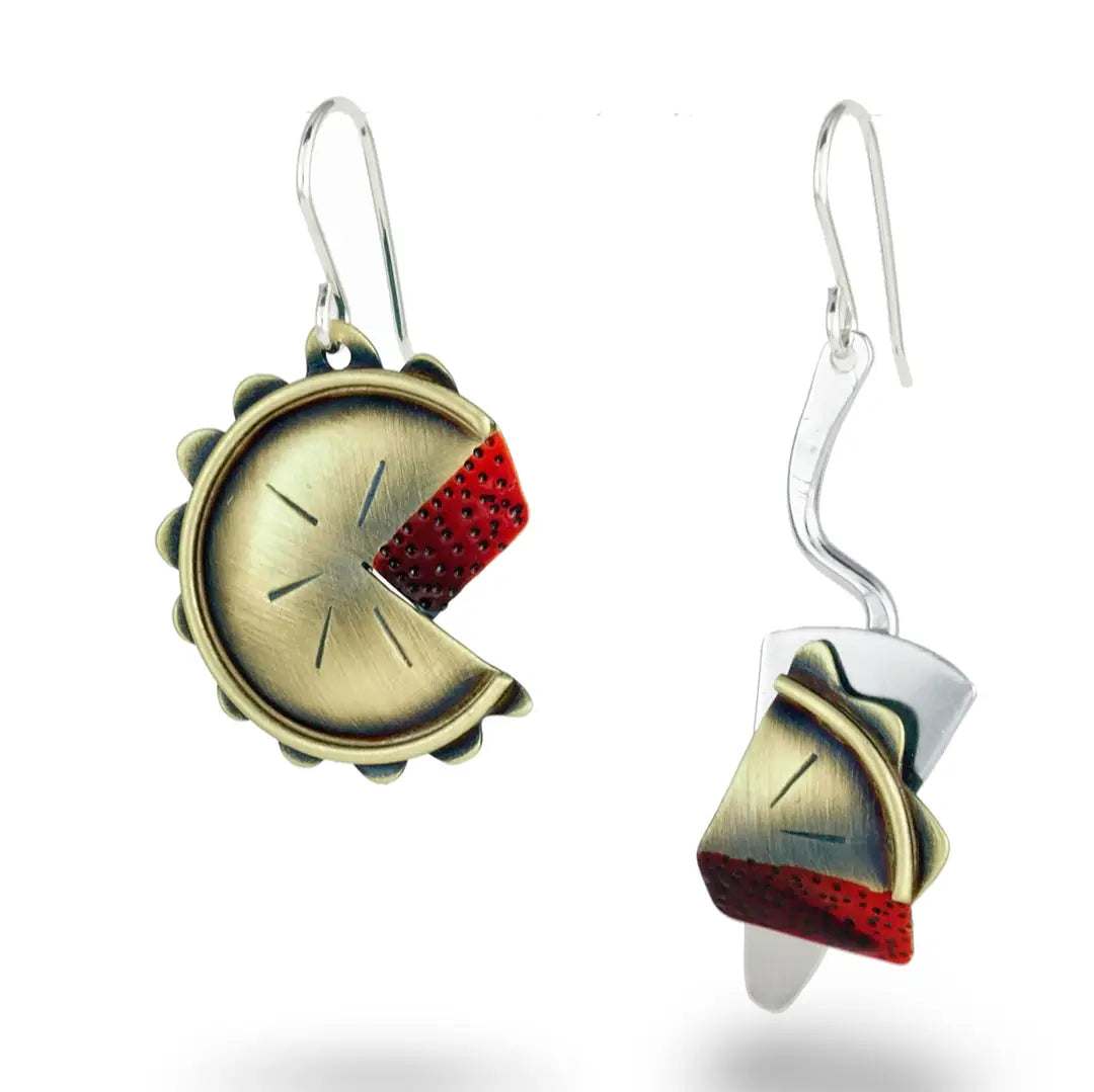 Chickenscratch Earrings: Slice of Pie