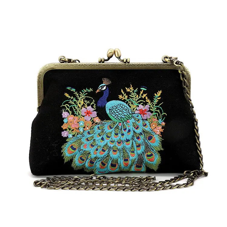 Comeco Bag: Kisslock Peacock
