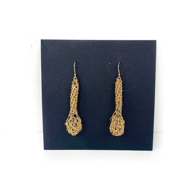 Cottler Fox Earrings: Gold Filled Crochet-ESSE Purse Museum & Store