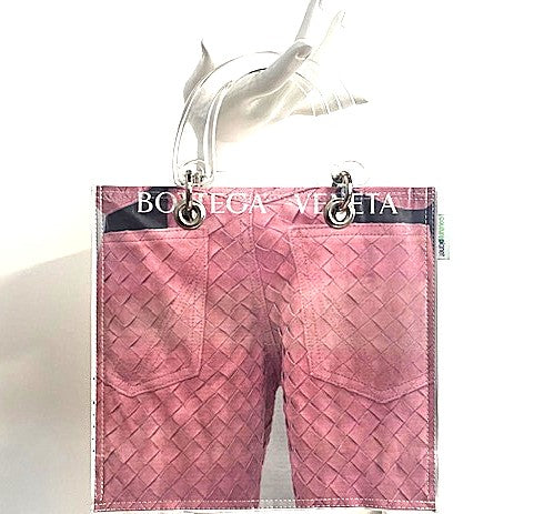 Couture Planet Bag: Stella, BV Pink Basketweave-ESSE Purse Museum & Store