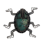 Drea Schaugaard Pendant Necklace: Blue Beetle-ESSE Purse Museum & Store
