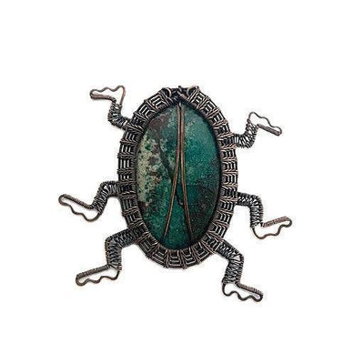 Drea Schaugaard Pendant Necklace: Blue Beetle-ESSE Purse Museum & Store