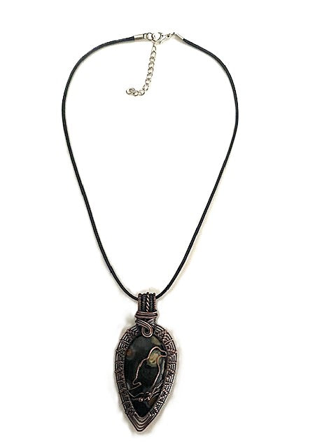 Drea Schaugaard Pendant Necklace: Raven-ESSE Purse Museum & Store