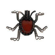 Drea Schaugaard Pendant Necklace: Red Beetle-ESSE Purse Museum & Store
