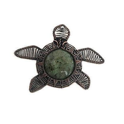 Drea Schaugaard Pendant Necklace: Sea Turtle-ESSE Purse Museum & Store
