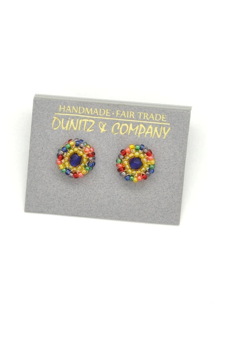 Dunitz & Company Earrings: Rainbow Dot Studs-ESSE Purse Museum & Store