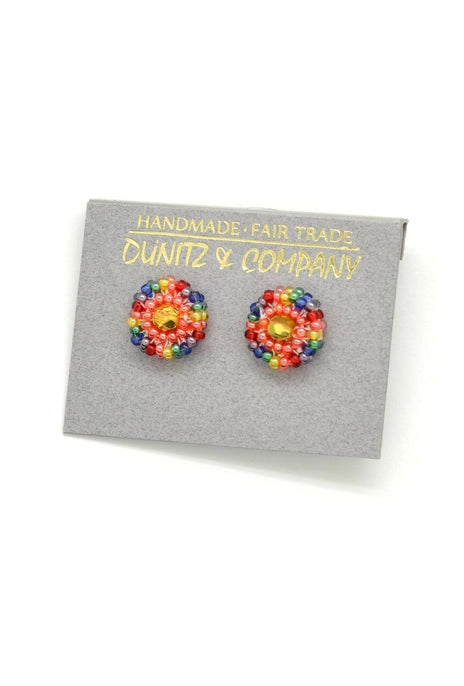 Dunitz & Company Earrings: Rainbow Dot Studs-ESSE Purse Museum & Store