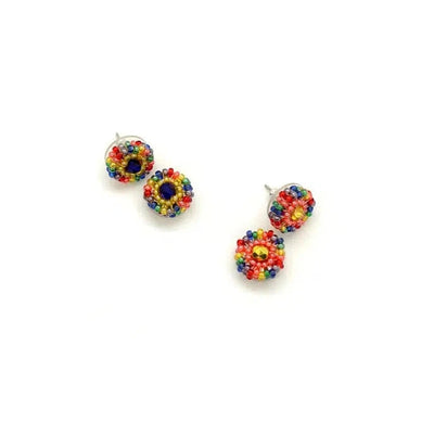 Dunitz & Company Earrings: Rainbow Dot Studs-ESSE Purse Museum & Store