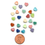 Dunitz & Company Earrings: Tiny Ceramic Heart Studs-ESSE Purse Museum & Store