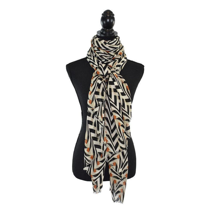 Dupatta Designs Scarf: Bogata Oversized Geo Print-ESSE Purse Museum & Store