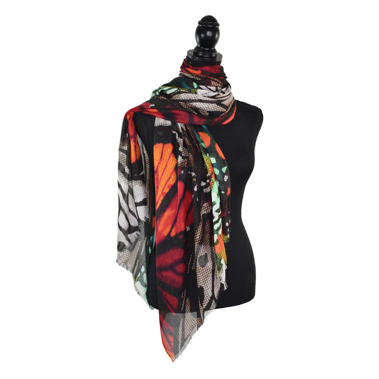 Dupatta Designs Scarf: Macheros Abstract Butterfly-ESSE Purse Museum & Store
