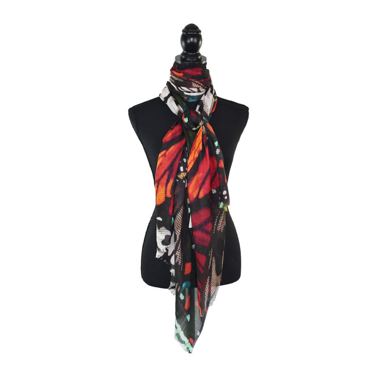 Dupatta Designs Scarf: Macheros Abstract Butterfly-ESSE Purse Museum & Store