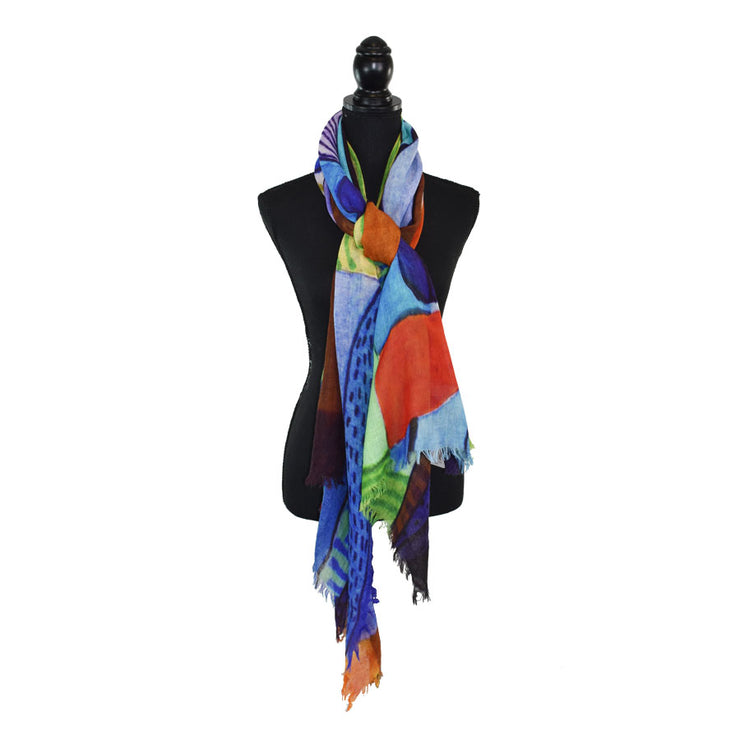 Dupatta Designs Scarf: Martin Colorful Mixed Geo Print-ESSE Purse Museum & Store