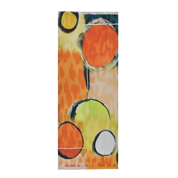 Dupatta Designs Scarf: Orange Harvey Circle Print-ESSE Purse Museum & Store