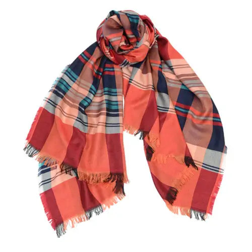 Dupatta Designs Scarf: Rominoff Plaid-ESSE Purse Museum & Store