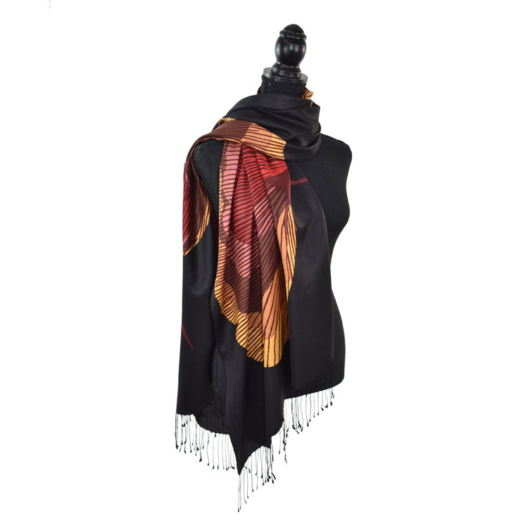 Dupatta Designs Scarf: Silk Montenegro Ginkgo-ESSE Purse Museum & Store