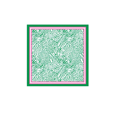 Embellish Your life Scarf: Pink & Green Animal Print-ESSE Purse Museum & Store
