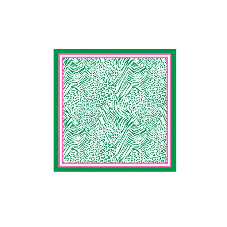 Embellish Your life Scarf: Pink & Green Animal Print-ESSE Purse Museum & Store