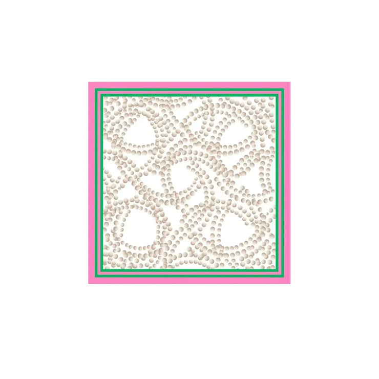 Embellish Your life Scarf: Pink & Green Beige Beads-ESSE Purse Museum & Store