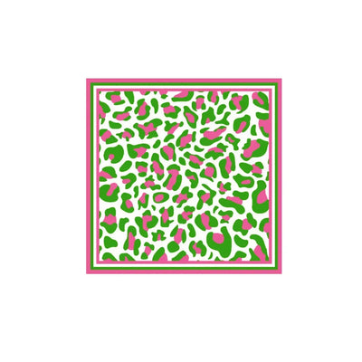 Embellish Your life Scarf: Pink & Green Leopard Print-ESSE Purse Museum & Store