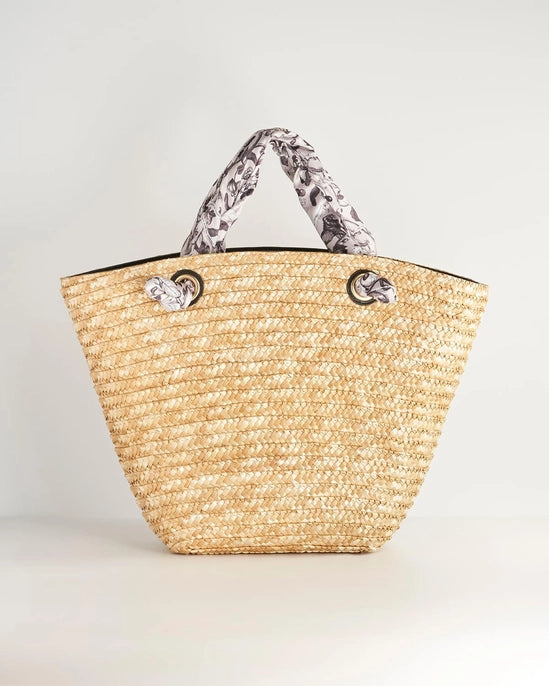 Fable England Bag: Monochrome Basket, Tree of Life-ESSE Purse Museum & Store