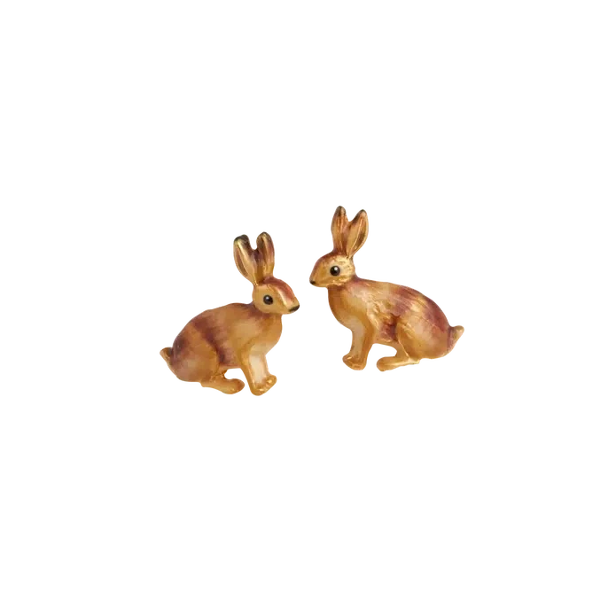 Fable England Earrings: Fable Rabbit Studs-ESSE Purse Museum & Store