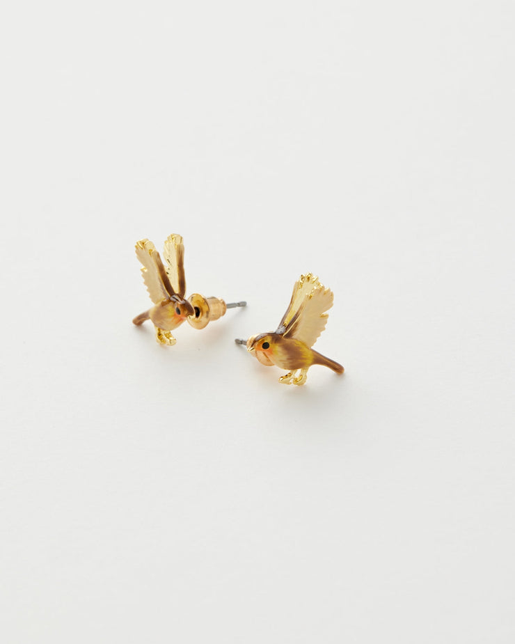 Fable England Earrings: Flying Robin Studs-ESSE Purse Museum & Store