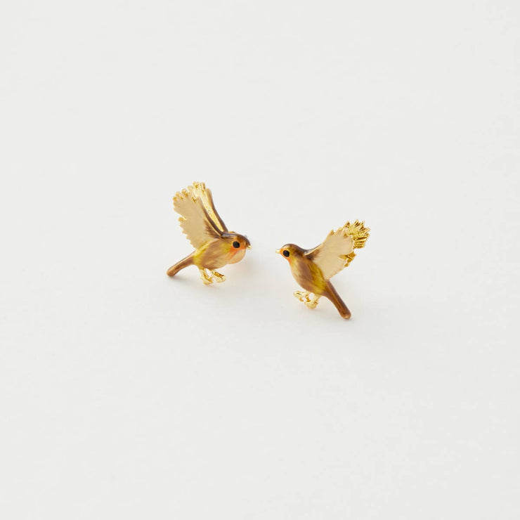 Fable England Earrings: Flying Robin Studs-ESSE Purse Museum & Store