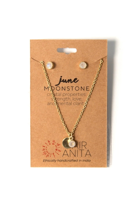 Fair Anita Birthstone Crystal Set: Necklace & Earrings-ESSE Purse Museum & Store