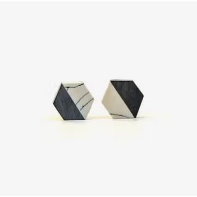 Fair Anita Earrings: Balanced Geometry Studs-ESSE Purse Museum & Store