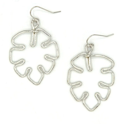 Fair Anita Earrings: Continuous Line Art Monstera-ESSE Purse Museum & Store